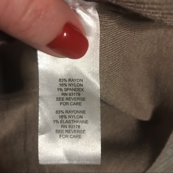 PHILOSOPHY Beige Tan Scalloped Edge Lightweight Elbow Length Sleeve Sweater - Picture 4 of 7